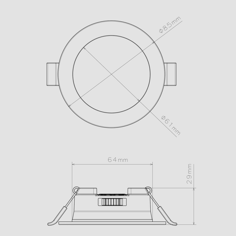 Встраиваемый светодиодный светильник Favourite Optima 4644-1C