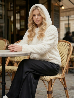 Худи /эко мех / белый