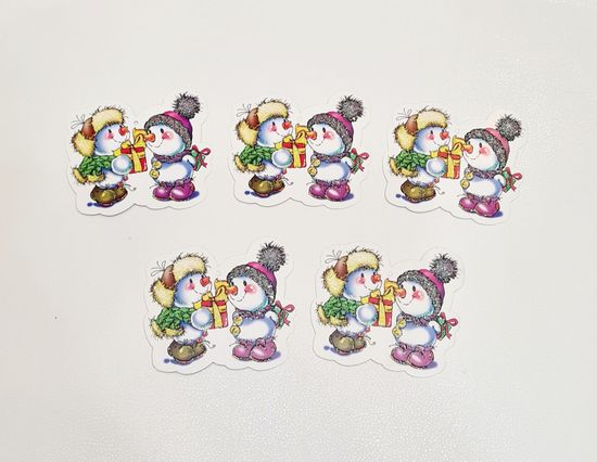 Новогодние малышки-открытки, (10 шт.)