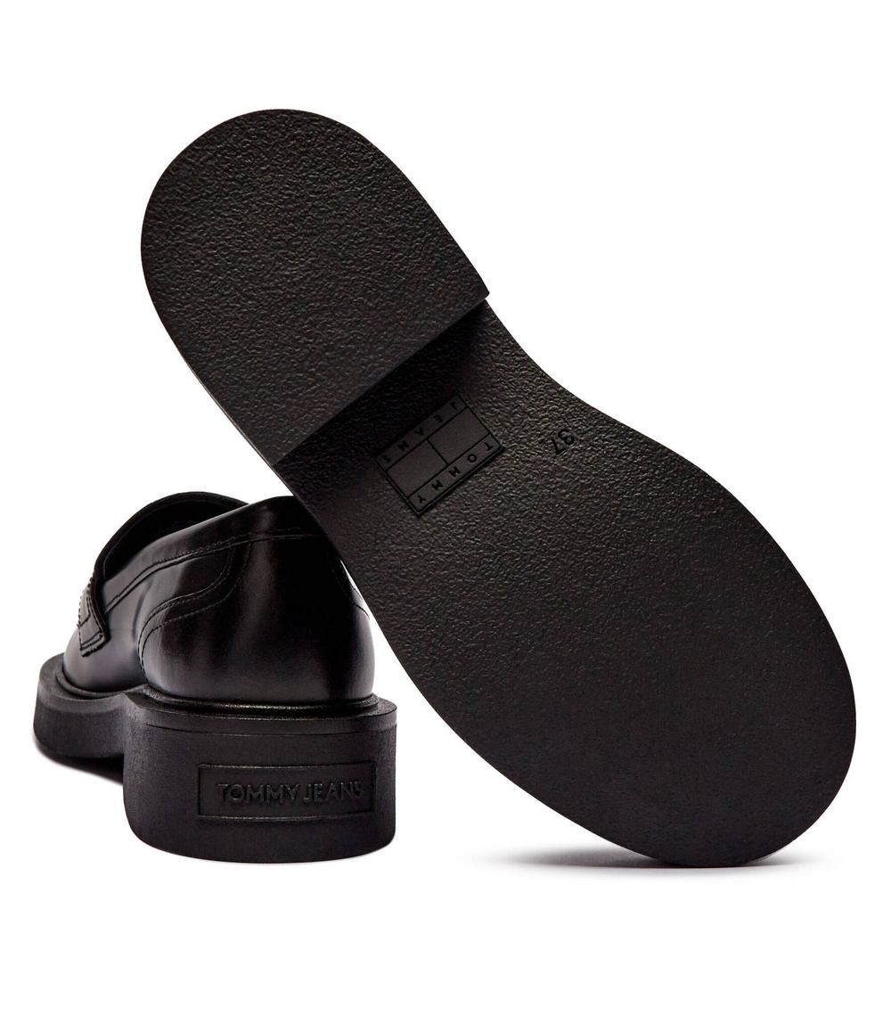 Кожаные лоферы Tommy Jeans - черный(EN0EN02602)