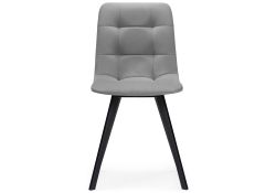 Обеденная группа Эделин светло-серый / бетон / черный матовый