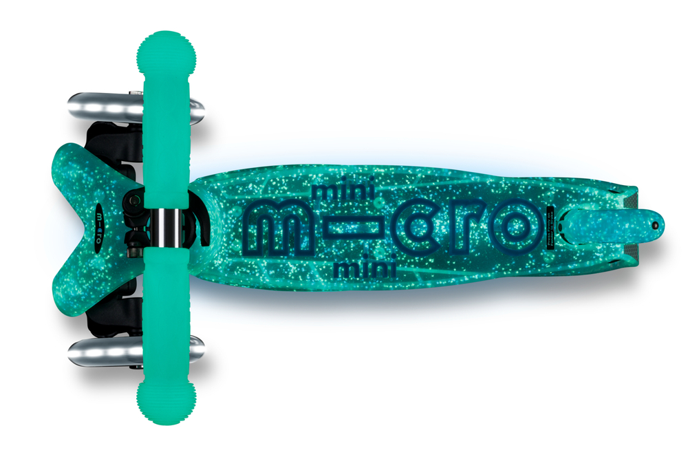 Самокат Mini Micro Deluxe Orion LED складной, голубой