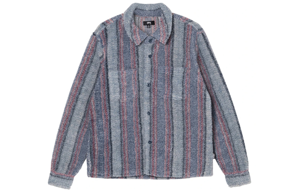 Куртки Stussy FW 23 Stripe Sherpa Shirt, 1110197