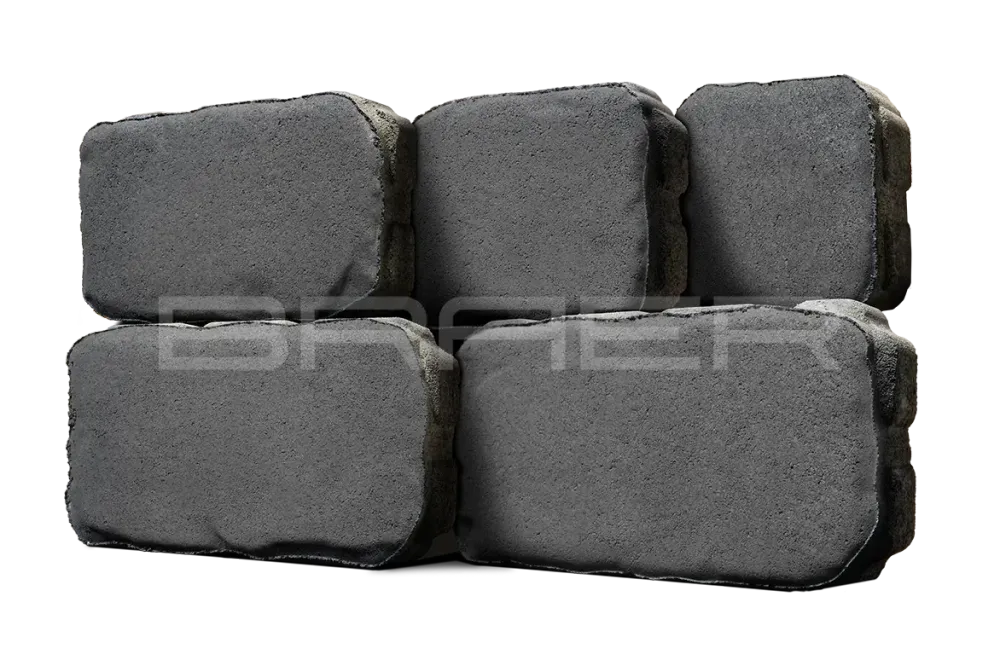 Тротуарная плитка Braer Ривьера, Серый, 60 мм