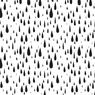 Черные капли на белом фоне. Абстрактный паттерн