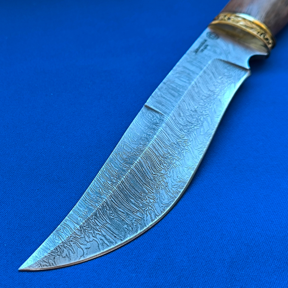 Охотничий нож Князь Дамаск, литье латунь (Ворсма)