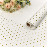 Пленка В рулоне 10 м х 58 см "Мелкий горошек" (Белый)