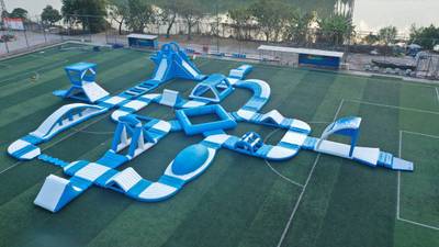 Большой аквапарк на воде «Пляжное путешествие 2» 38×36×4,5 м