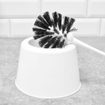 Ерш для туалета "Rambai" с черной щетиной (белый)