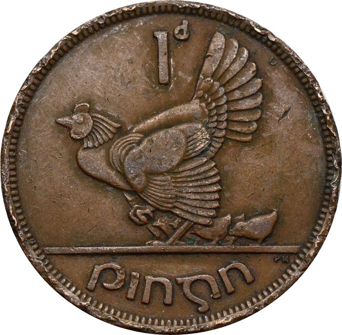1 пенни 1941 Ирландия