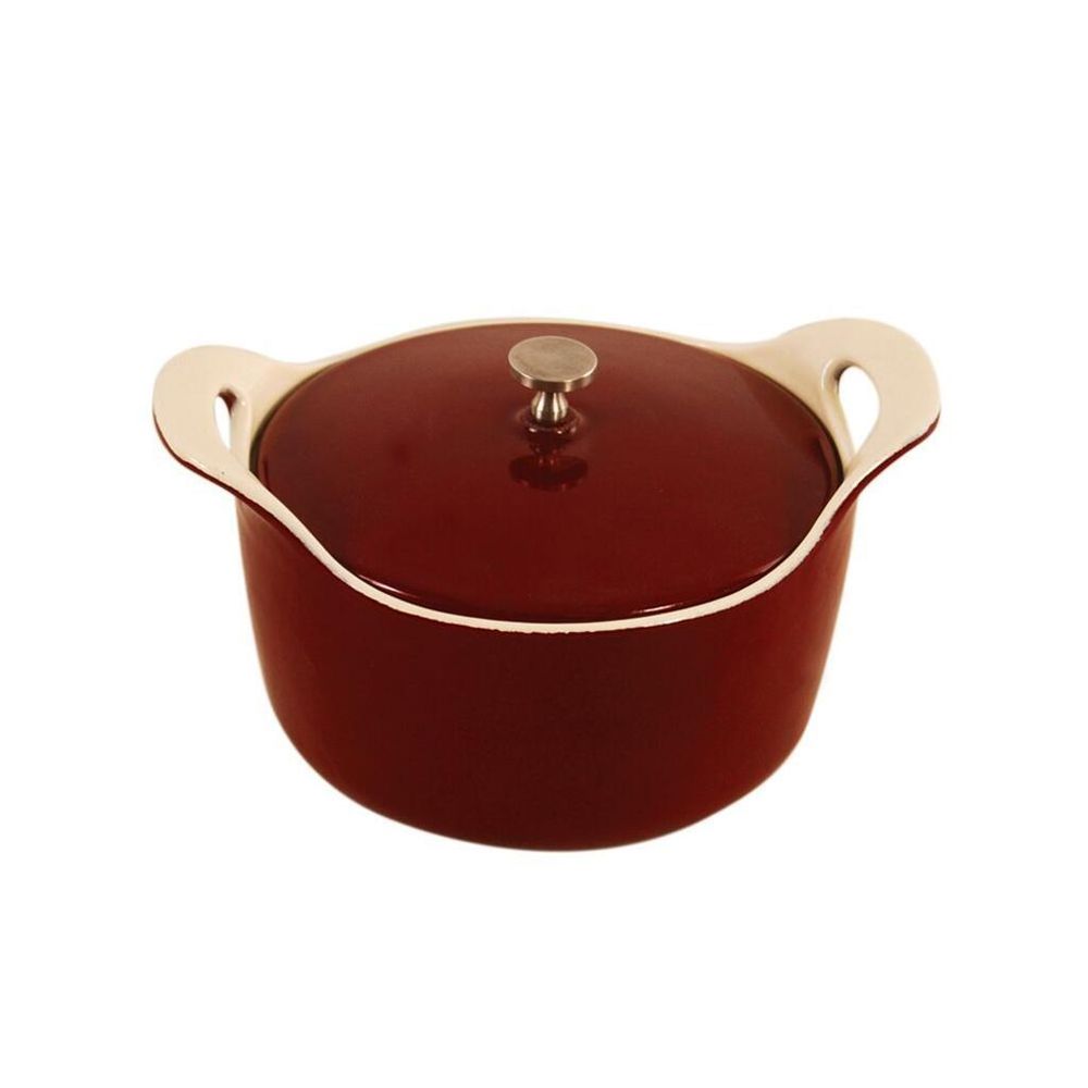 Кастрюля для подачи 14 см h7 см 700 мл круглая с крышкой эмаль  . P.L. Proff Cuisine