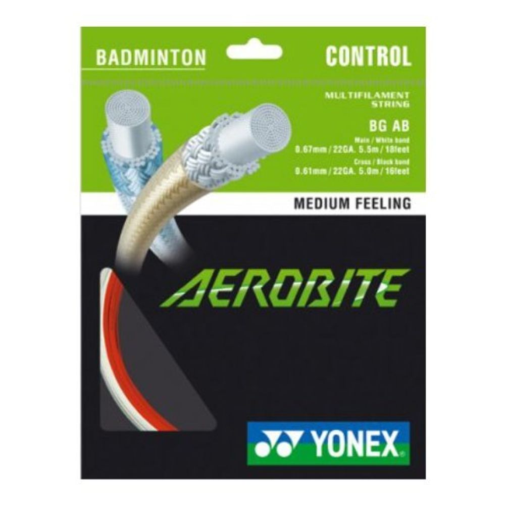 Струны для бадминтона Yonex Aerobite (10 m) -white/red