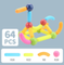 Konstruktor / Конструктор Magneiic Building Blocks 64PCS