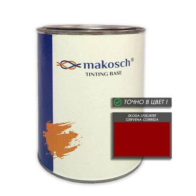 Автоэмаль makosch/SKODA LF3K, 8T8T, Базовая эмаль, красный, база, 800мл.