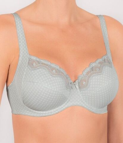 Светло-серый бюстгальтер с мелким геометрическим принтом (Размер: 75E) (Цвет: светло-серый)