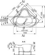 Акриловая ванна VAGNERPLAST IRIS 143