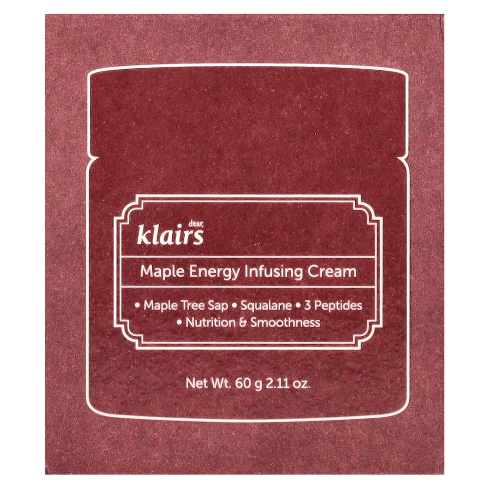 Dear, Klairs, Энергетический крем с кленом, 60 г (2,11 унции)