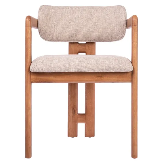 Стул Oberon, бежевая рогожка, ножки орех