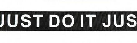 Лента репсовая с рисунком JUST DO IT шир.25мм