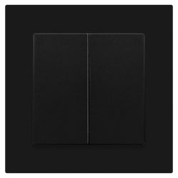 Переключатель Intro Accent 6-107-05 двойной, 10А-250В, IP20, СУ, AL/CU, антрацит