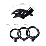 Черный мужской пояс верности 10см из пластика ToyFa Black&Red 901411-5