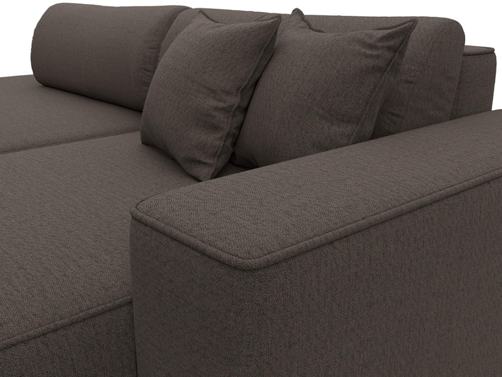 Диван угловой Лига-065 угол правый РОГОЖКА Амур 05 коричневый