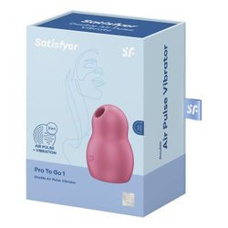 Вакуумно-волновой стимулятор с вибрацией Satisfyer Pro To Go 1, красный