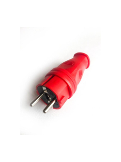 Вилка прямая 16А IP44 красн. КОСМОС VKsm-Z-IP(R)16A