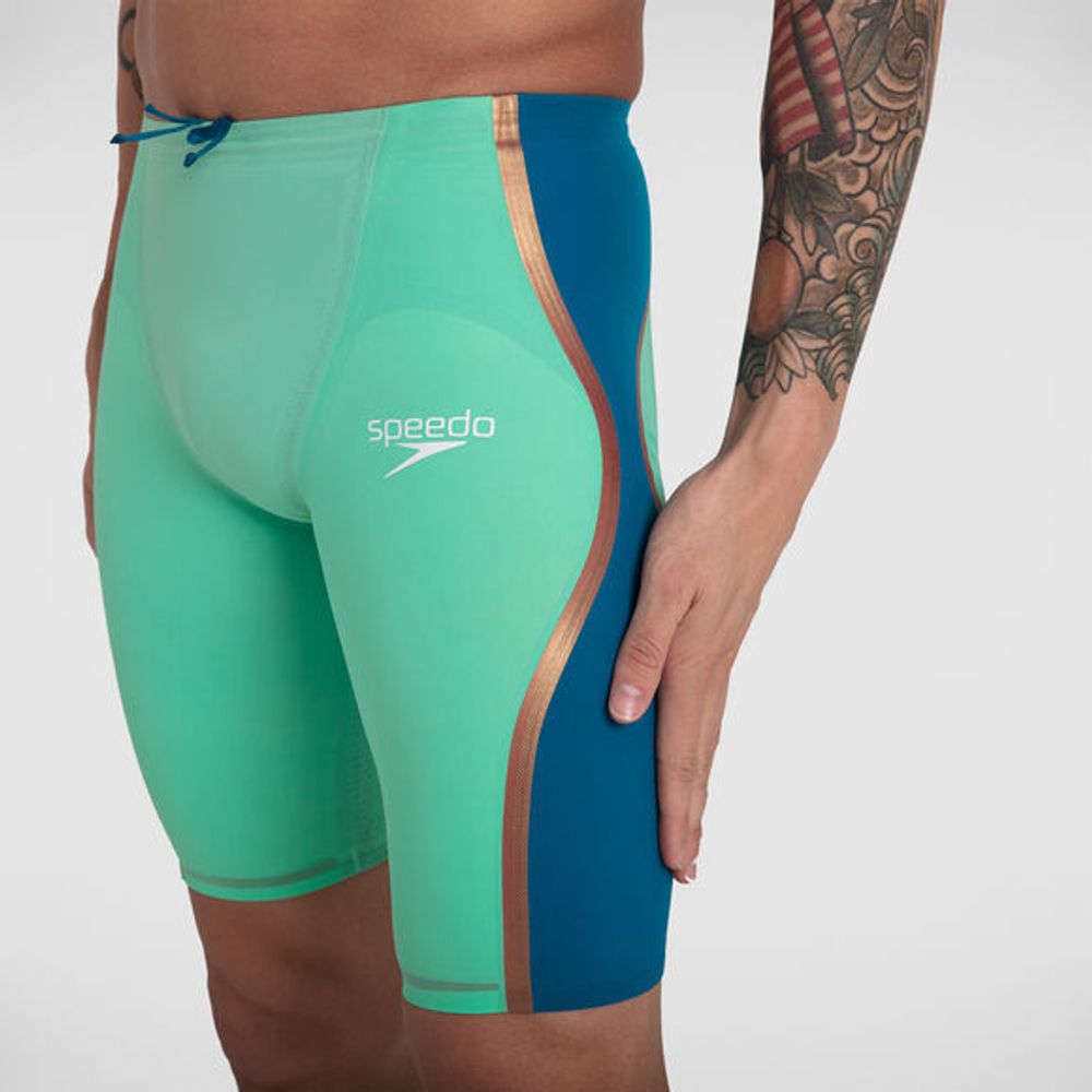 Speedo Men's Fastskin LZR Pure Intent Jammer - Green Glow / Nordic Teal