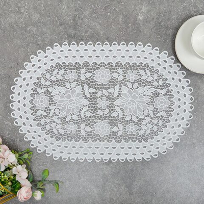 Салфетка подстановочная 30*45см MONICA Iv6A2252 овал, белая (12шт/уп)
