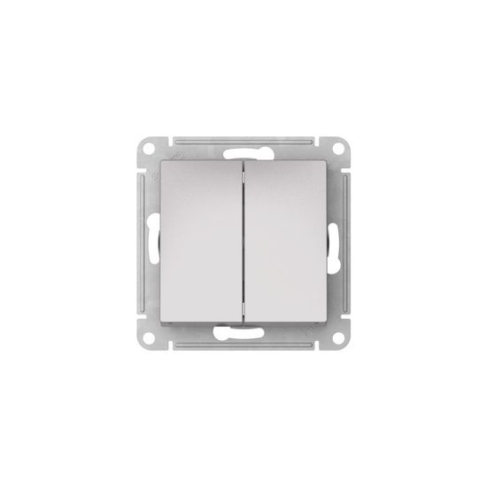 Выключатель 2-кл. AtlasDesign Aqua IP44 (сх. 5) 10AX быстрозажим. клем. механизм алюм. SE ATN440351S