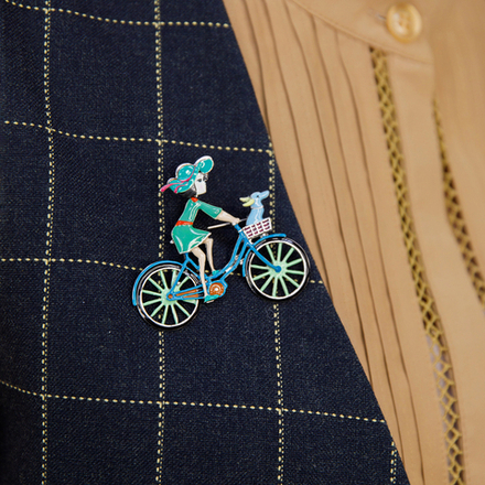 Брошь Shadore Велосипед XZ2294.20 G/S