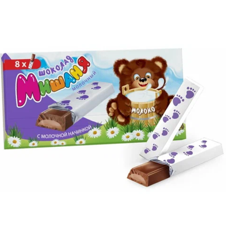 Шоколад Мишаня молочный 8*90 гр