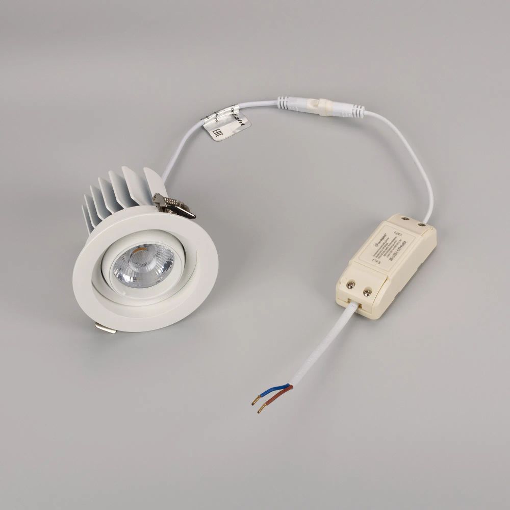 Светильник MS-VORTEX-BUILT-R90-12W Day4000 (WH-WH, 20 deg, 230V) (Arlight, IP20 Металл, 5 лет) 057759