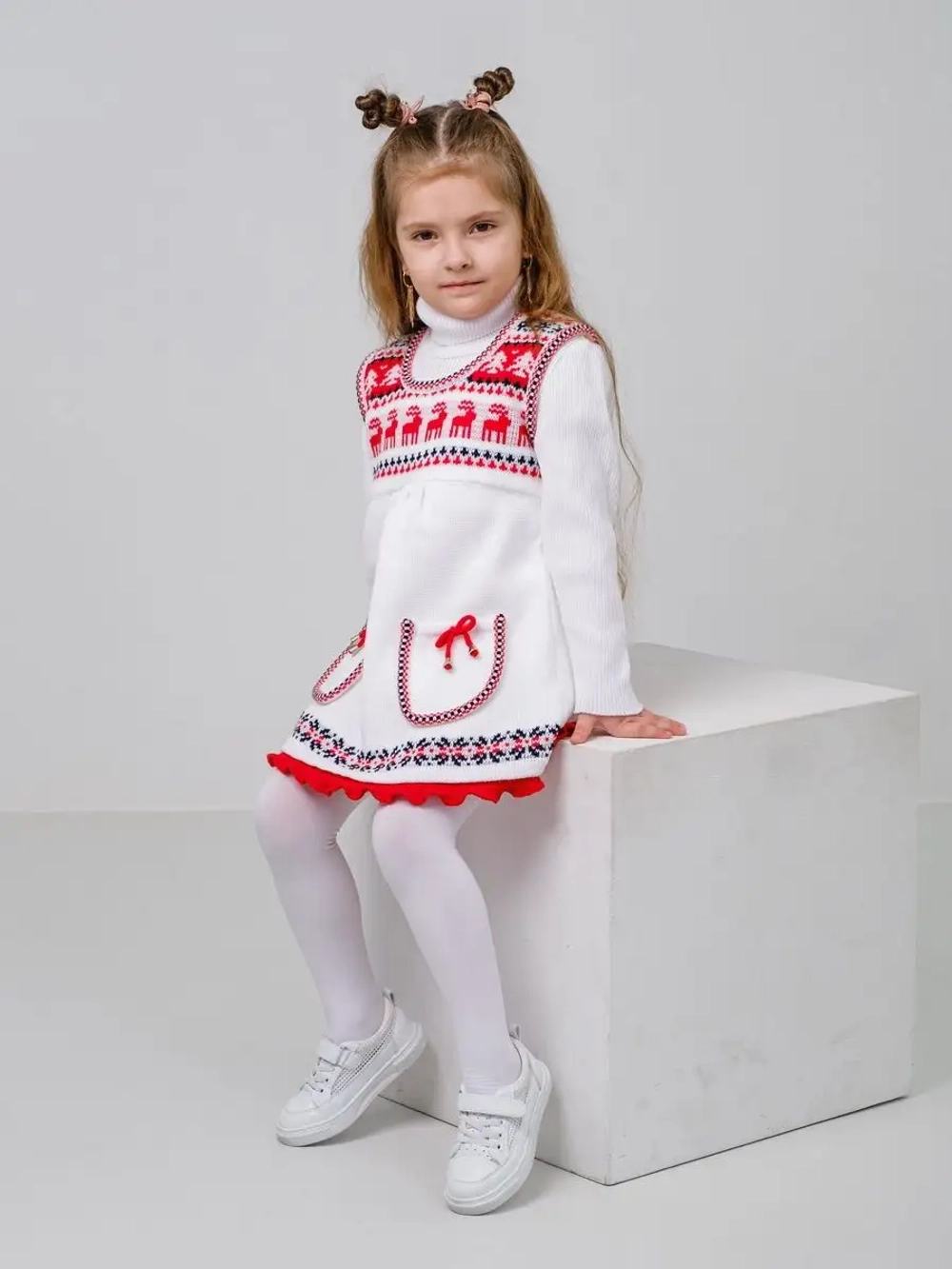 Сарафан вязаный для девочки