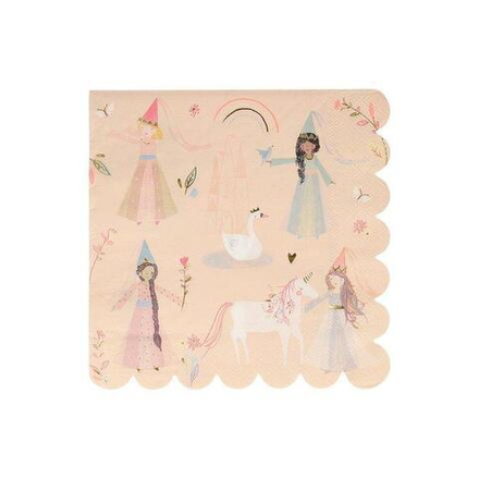 Салфетки большие "Princess &amp; Unicorn" 16 шт.
