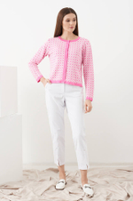 1826 Жакет женский (розовый клетка)