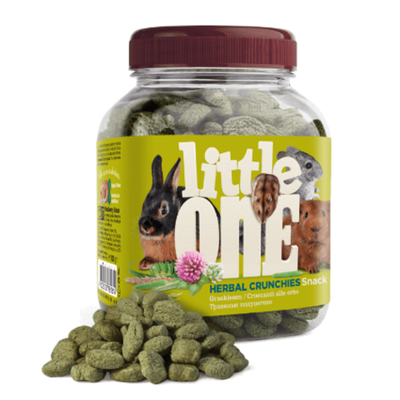Little one банка лакомство для грызунов трав.подушечки 100г