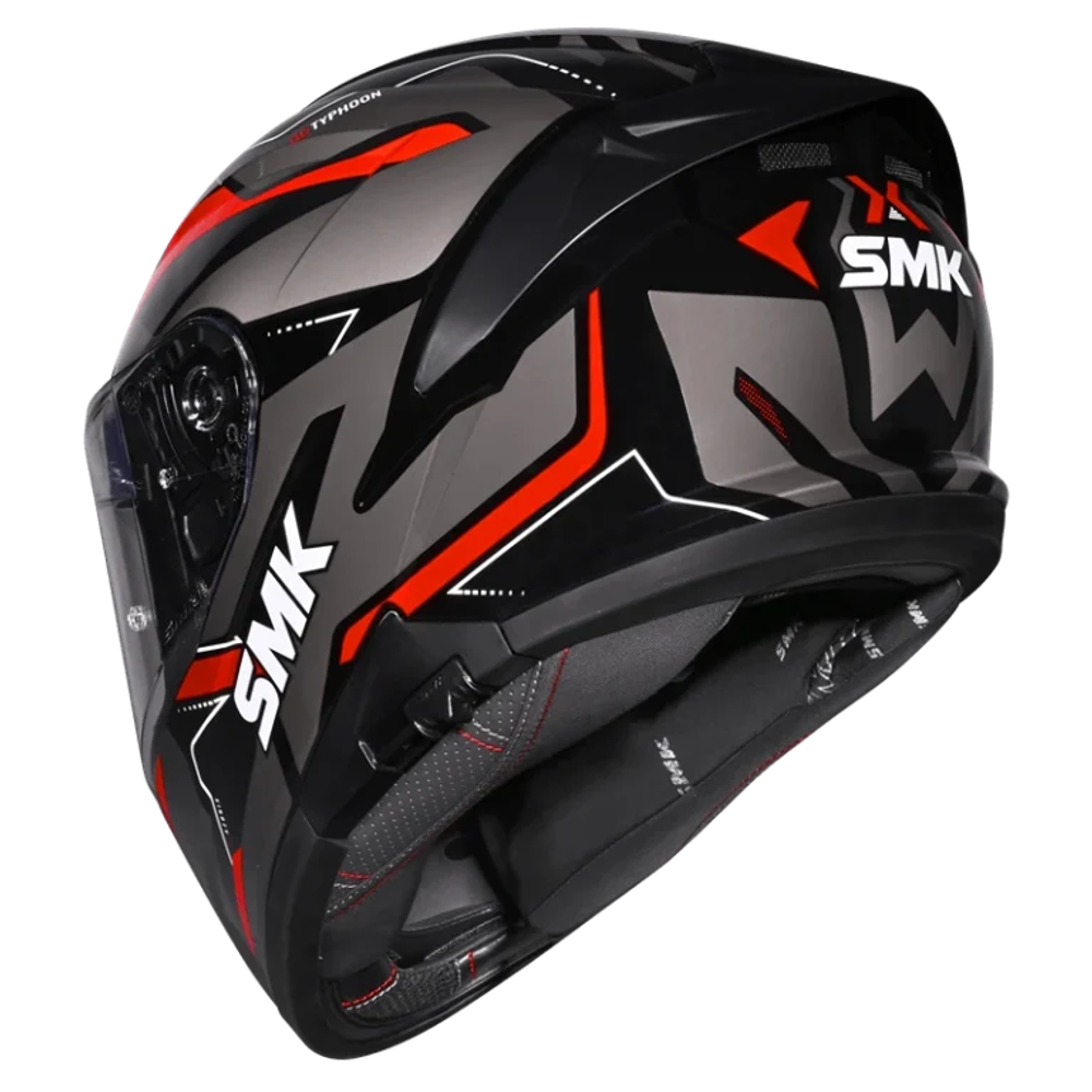 Шлем SMK TYPHOON AZONIX, цвет черный/серый/красный (L)