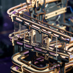 Марбл-трасса ночной город LGA01 от ROKR - Деревянный конструктор, сборная механическая модель, 3D пазл, трасса для шариков