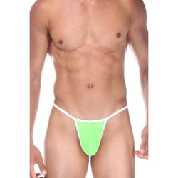 Мужские трусы стринги салатовые неоновые Cosmos Colors NN01_WG