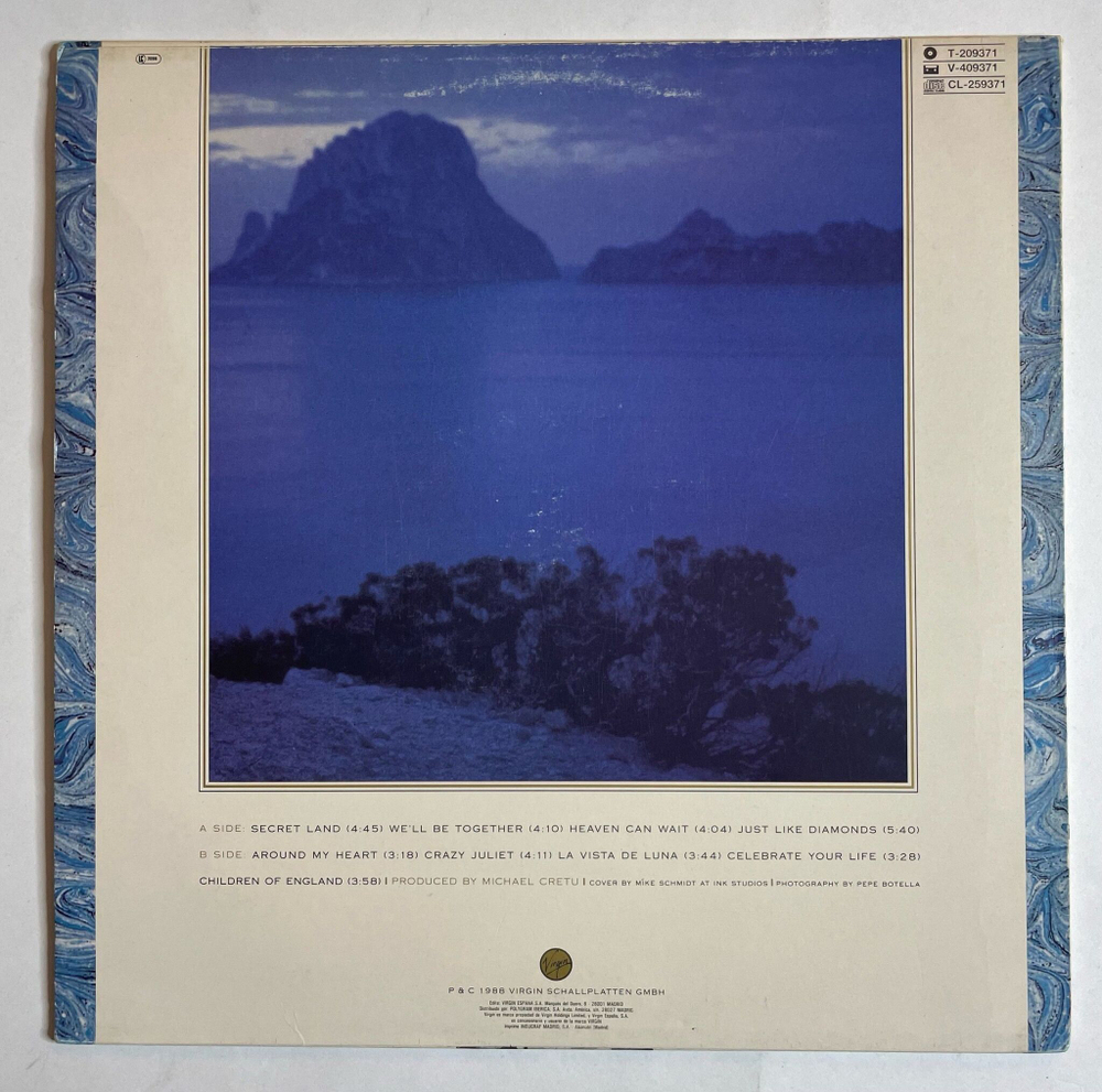Винтажная виниловая пластинка LP Sandra Into A Secret Land (Spain 1988)