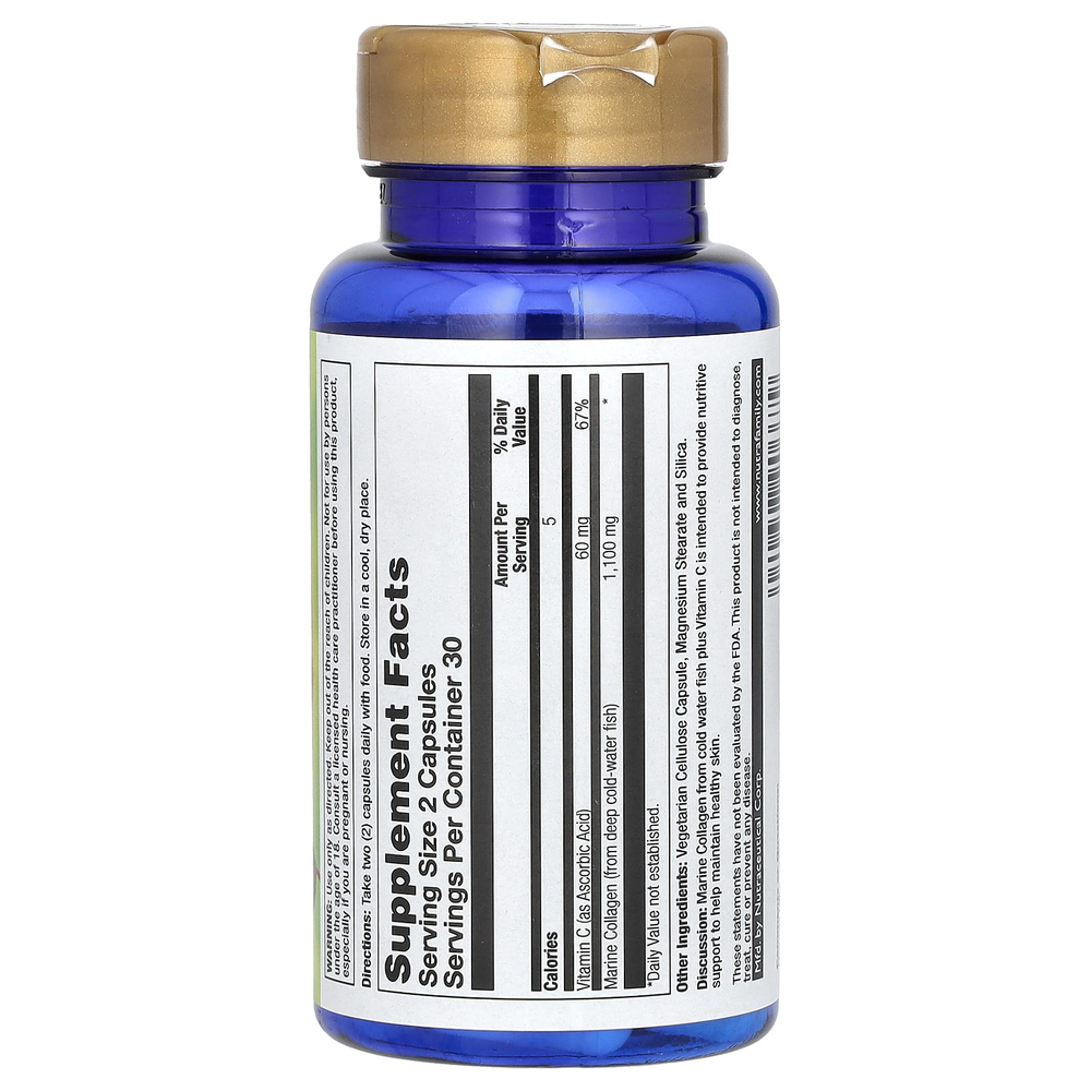 Nature's Life, морской коллаген, 60 капсул