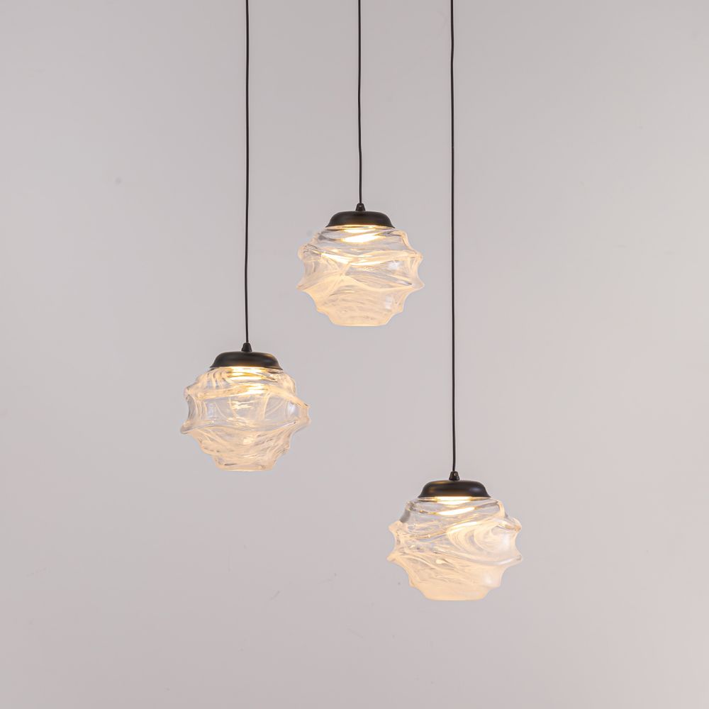 Подвесной светильник MD25030003-3A matt black/clear