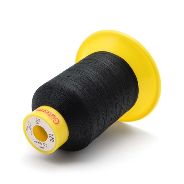 Нитка эластичная Gutermann Maraflex 120 (1500 метров), 1 кат. | _000 черный