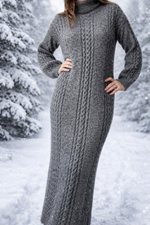 Описание по вязанию платья спицами "Smoke"