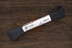 Паракорд 275 светоотражающий "Black ref", 1 метр