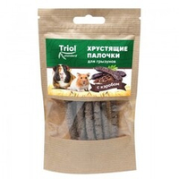Triol Standard Лакомство хрустящие палочки для грызунов, с кэробом, 30 г