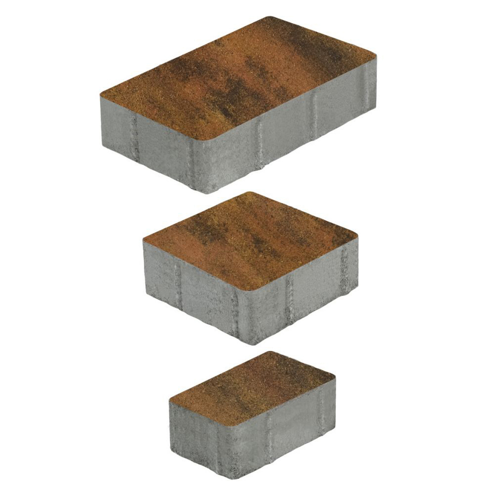 Тротуарная плитка СТАРЫЙ ГОРОД - Листопад гладкий Саванна, комплект из 3 видов плит