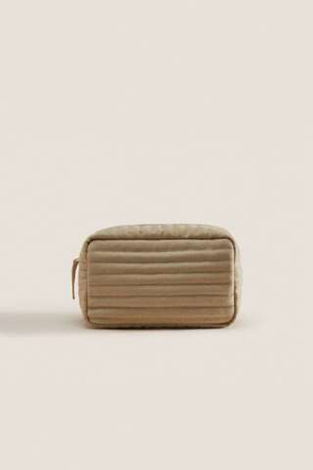 ZARA HOME СТЕГАНАЯ ЛЬНЯНАЯ КОСМЕТИЧКА, ЖЖЕНЫЙ